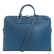 Pre-owned Leather handbags Louis Vuitton Vintage , Blue , Dames