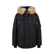 Zwarte Right Hand Parka Parajumpers , Black , Heren