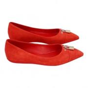 Pre-owned Suede espadrilles Louis Vuitton Vintage , Red , Dames