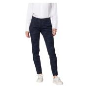 Camouflage Slim Chino Broek Mason's , Blue , Dames