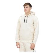 Sportieve witte hoodie trui Emporio Armani EA7 , Beige , Heren