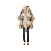 Beige Franje Poncho Jas Trendy Veelzijdig Liu Jo , Beige , Dames