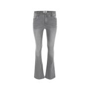 Flare jeans in grijs denim DNM Pure , Gray , Dames