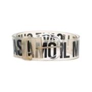 Pre-owned Fabric belts Moschino Pre-Owned , White , Dames