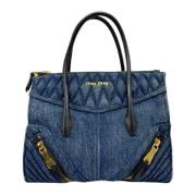 Pre-owned Denim handbags Miu Miu Pre-owned , Blue , Dames