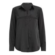 Elegante lange blouse met V-hals Betty Barclay , Black , Dames