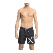 Strandkleding - Zwemkleding - Bermuda met Zijprint Bikkembergs , Black...