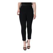 Zwarte hoge taille taps toelopende broek Dolce & Gabbana , Black , Dam...