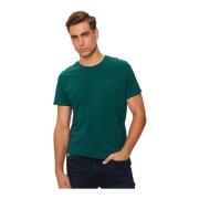 Geborduurd logo slim fit jersey t-shirt Tommy Jeans , Green , Heren