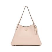 Stijlvolle Schoudertas Nolana Sml Girlfrien Guess , Beige , Dames