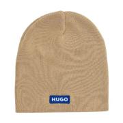 Mannen Beanie Hat Xovo_C Hugo Boss , Beige , Heren