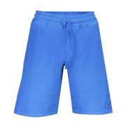 Blauwe Sportieve Katoenen Shorts met Print North Sails , Blue , Heren