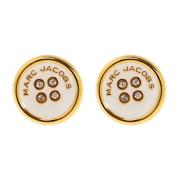 Knoopvormige oorbellen Marc Jacobs , White , Dames