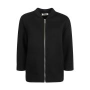 Zwarte Jassen met Ghianda Detail Max Mara , Black , Dames