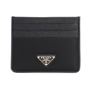 Zwarte Stijlvolle Accessoires Portemonnees Prada , Black , Dames