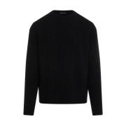 Blauwe Wol Ronde Hals Sweater Aw24 Prada , Blue , Heren