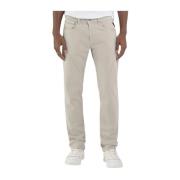 Maan Grijs Denim Broek Replay , White , Heren