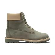 Groene Leren Veterschoenen Timberland , Green , Dames