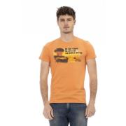 Casual T-shirt met korte mouwen Trussardi , Orange , Heren