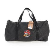 Weekendtas - Zwart Textiel Patched VON Dutch , Gray , Heren