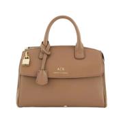 Bruine Shopper Tas met Gouden Details Armani Exchange , Brown , Dames