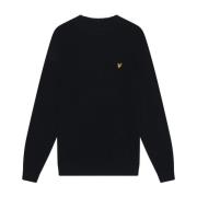 Gebreide Lamswolmix Mock Neck Trui Lyle & Scott , Blue , Heren