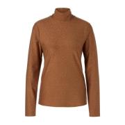 Glanzende Vrouwelijke T-shirt Marc Cain , Brown , Dames