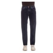 Blauwe Flocked Denim Scott Fit Jeans Jacob Cohën , Blue , Heren