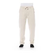 Chino broek met trekkoordsluiting Baldinini , Beige , Heren