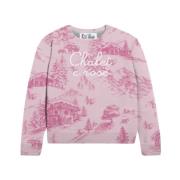 Rose Chalet Crew Neck Sweater MC2 Saint Barth , Pink , Dames