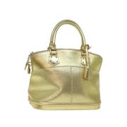 Pre-owned Leather handbags Louis Vuitton Vintage , Yellow , Dames