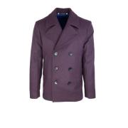 Bordeaux Wol Kasjmier Dubbelbreasted Jas PS By Paul Smith , Purple , H...