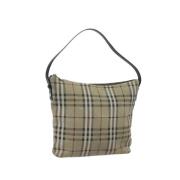 Pre-owned Suede shoulder-bags Burberry Vintage , Beige , Dames