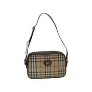 Pre-owned Canvas shoulder-bags Burberry Vintage , Beige , Dames