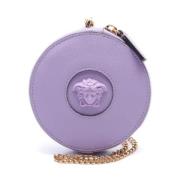 Pre-owned Leather clutches Versace Pre-owned , Purple , Dames