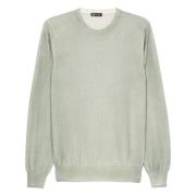 Luxe Cashmere Crew-Neck Gebreide kleding Colombo , Green , Heren