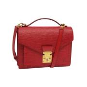 Pre-owned Leather handbags Louis Vuitton Vintage , Red , Dames