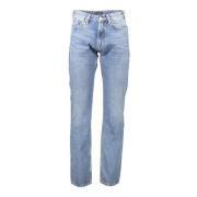 Slim Fit Denim Jeans Blauw Gewassen Gant , Blue , Heren