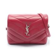 Pre-owned Leather shoulder-bags Saint Laurent Vintage , Red , Dames