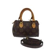 Pre-owned Canvas handbags Louis Vuitton Vintage , Brown , Dames