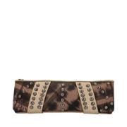 Pre-owned Leather clutches Burberry Vintage , Brown , Dames