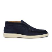 Elegante Leren Laars Santoni , Blue , Heren