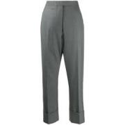 Slim Fit Casual Broek Thom Browne , Gray , Dames