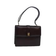 Pre-owned Leather handbags Burberry Vintage , Brown , Dames