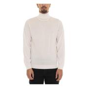 Turtleneck Pullover met Gestikt Logo Boss , Beige , Heren