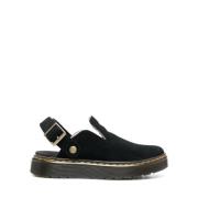 Zwarte Suède Carlson Mules Dr. Martens , Black , Heren