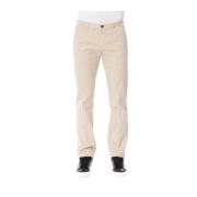 Stijlvolle Broek met Knoop en Rits Trussardi , Beige , Heren