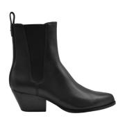 Zwarte platte schoenen Bootie in leer Michael Kors , Black , Dames