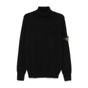 Blauwe Pullover Sweater Stone Island , Black , Heren