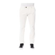 Stijlvolle Broek met Knoop en Rits Trussardi , White , Heren